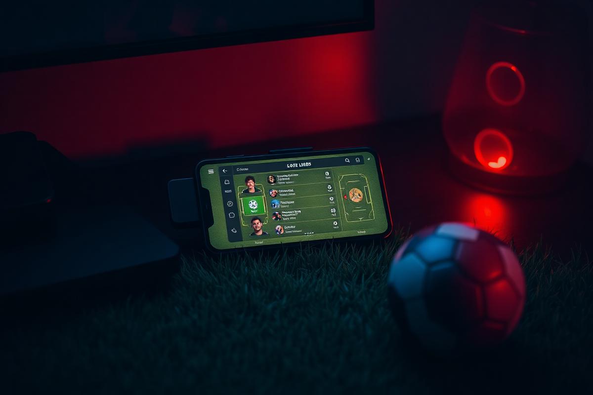Fantasy Premier League squad planning on a phone